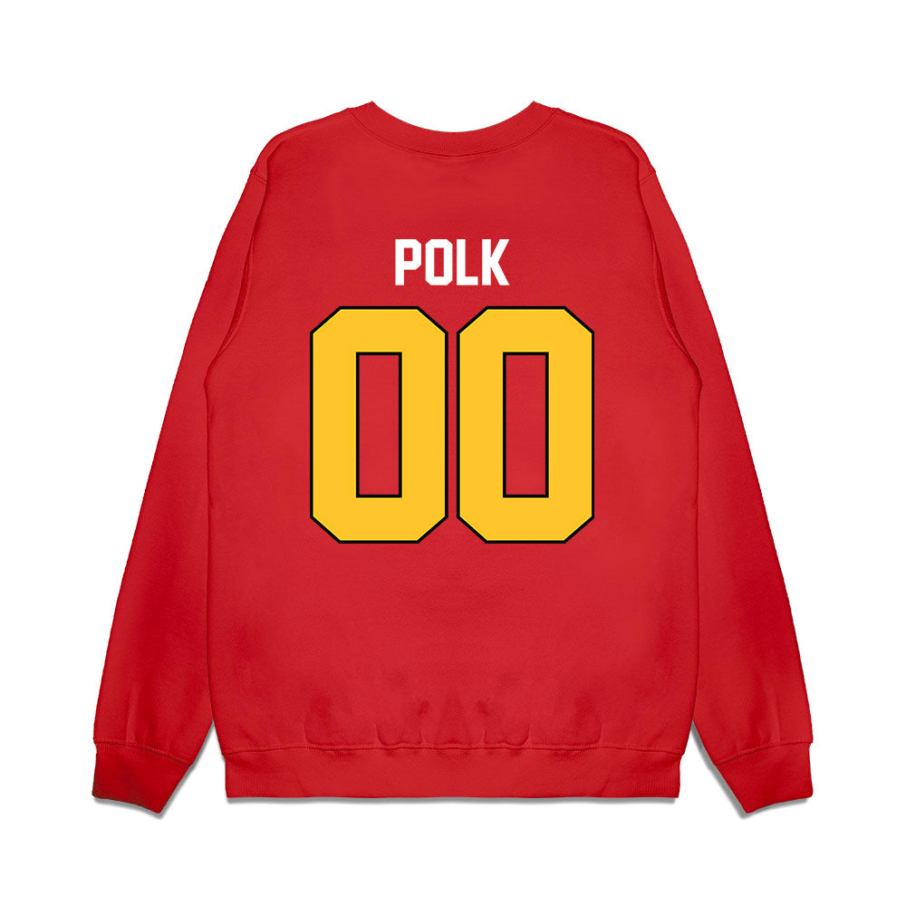Ferris State - NCAA Football : Victor Polk - Vintage Helmet Premium Crewneck Sweatshirt-1
