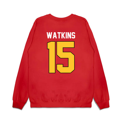 Ferris State - NCAA Football : Jerlaius Watkins - Vintage Helmet Premium Crewneck Sweatshirt-1