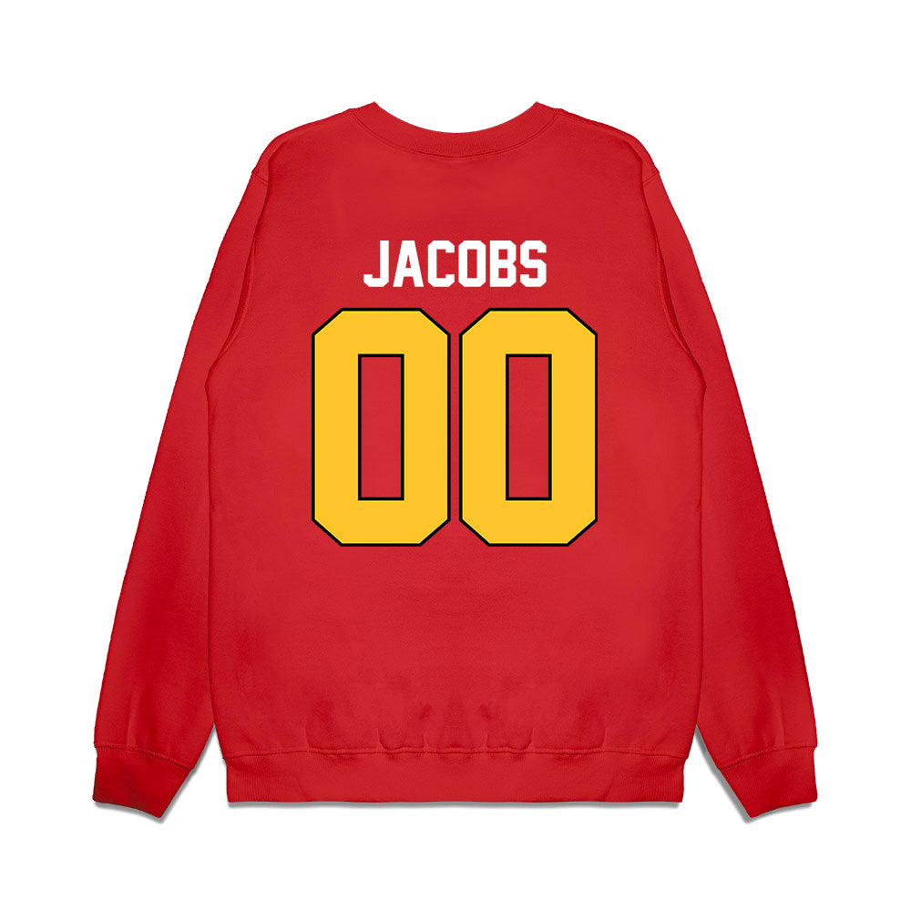Ferris State - NCAA Football : Tre'vareiez Jacobs - Vintage Helmet Premium Crewneck Sweatshirt-1