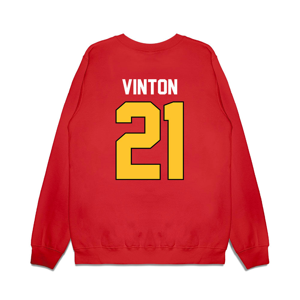 Ferris State - NCAA Football : Jaylen Vinton - Vintage Helmet Premium Crewneck Sweatshirt-1