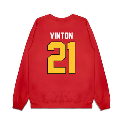 Ferris State - NCAA Football : Jaylen Vinton - Vintage Helmet Premium Crewneck Sweatshirt-1