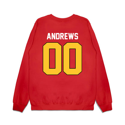 Ferris State - NCAA Football : Logan Andrews - Vintage Helmet Premium Crewneck Sweatshirt-1