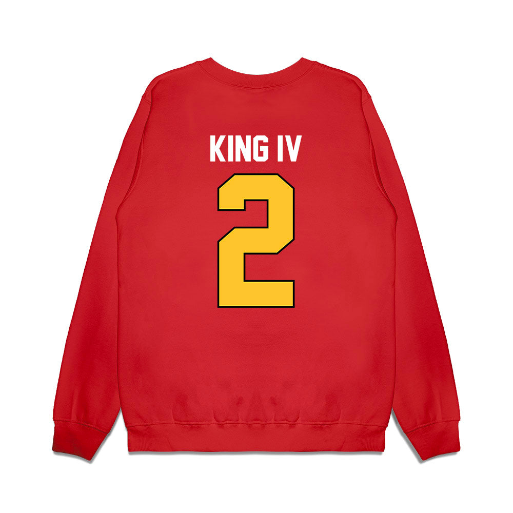 Ferris State - NCAA Football : Damion King IV - Vintage Helmet Premium Crewneck Sweatshirt-1