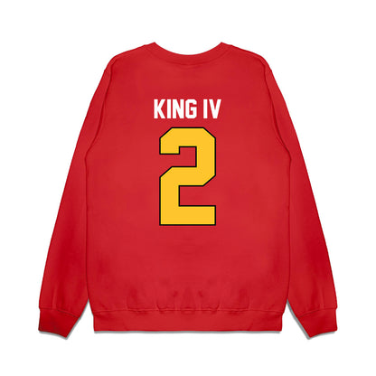 Ferris State - NCAA Football : Damion King IV - Vintage Helmet Premium Crewneck Sweatshirt-1