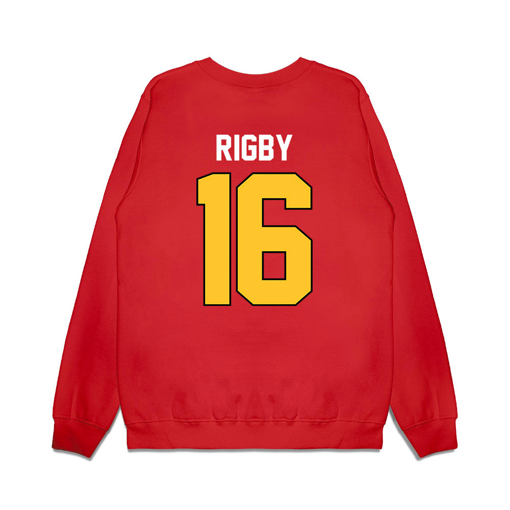 Ferris State - NCAA Football : Tre Rigby - Vintage Helmet Premium Crewneck Sweatshirt-1