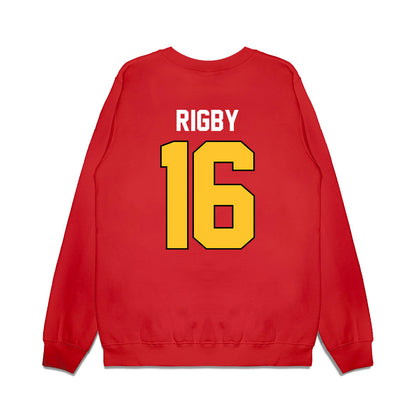 Ferris State - NCAA Football : Tre Rigby - Vintage Helmet Premium Crewneck Sweatshirt-1