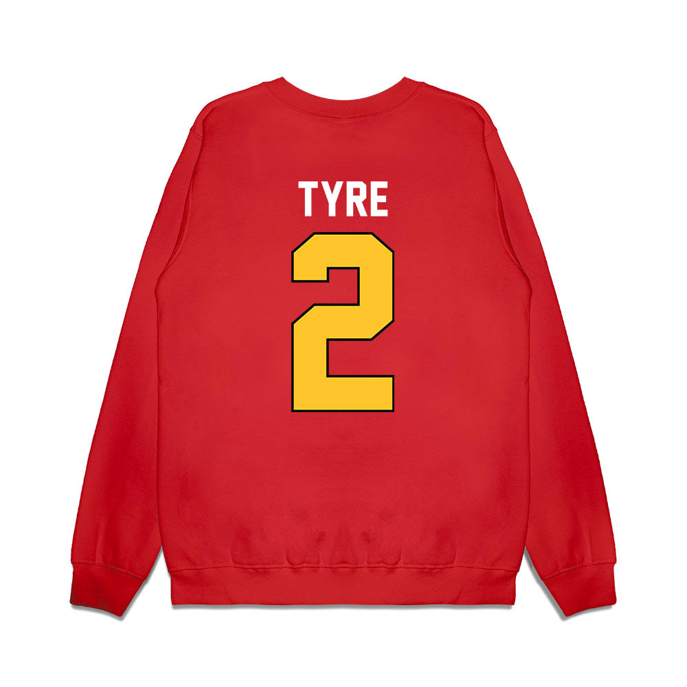 Ferris State - NCAA Football : Kelby Tyre - Vintage Helmet Premium Crewneck Sweatshirt-1