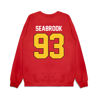 Ferris State - NCAA Football : Erick Seabrook - Vintage Helmet Premium Crewneck Sweatshirt-1