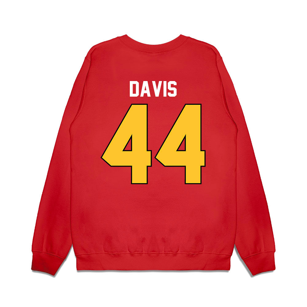 Ferris State - NCAA Football : Kailib Davis - Vintage Helmet Premium Crewneck Sweatshirt-1