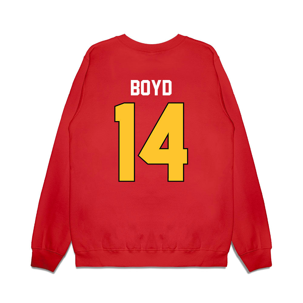 Ferris State - NCAA Football : Sincer Boyd - Vintage Helmet Premium Crewneck Sweatshirt-1
