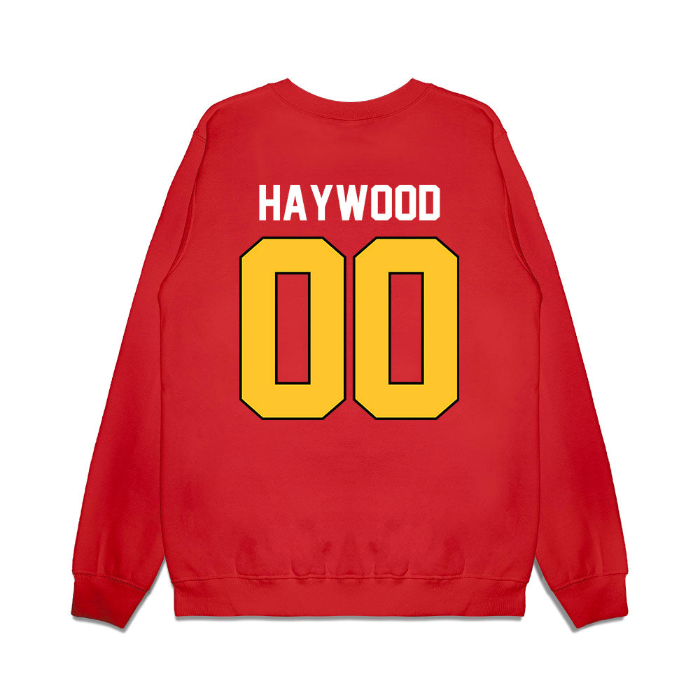 Ferris State - NCAA Football : Zackory Haywood - Vintage Helmet Premium Crewneck Sweatshirt-1