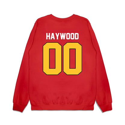 Ferris State - NCAA Football : Zackory Haywood - Vintage Helmet Premium Crewneck Sweatshirt-1