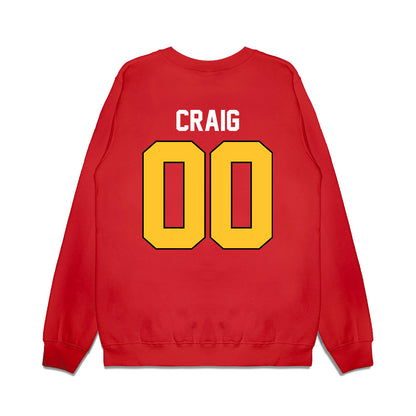 Ferris State - NCAA Football : Theotis Craig - Vintage Helmet Premium Crewneck Sweatshirt-1