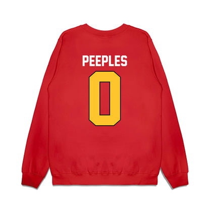 Ferris State - NCAA Football : Kevin Peeples - Vintage Helmet Premium Crewneck Sweatshirt-1