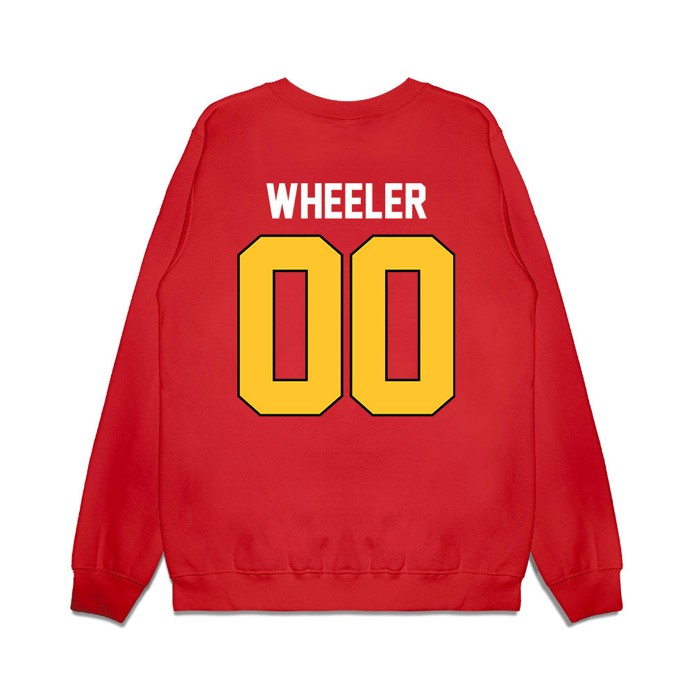 Ferris State - NCAA Football : Deshaun Wheeler - Vintage Helmet Premium Crewneck Sweatshirt-1