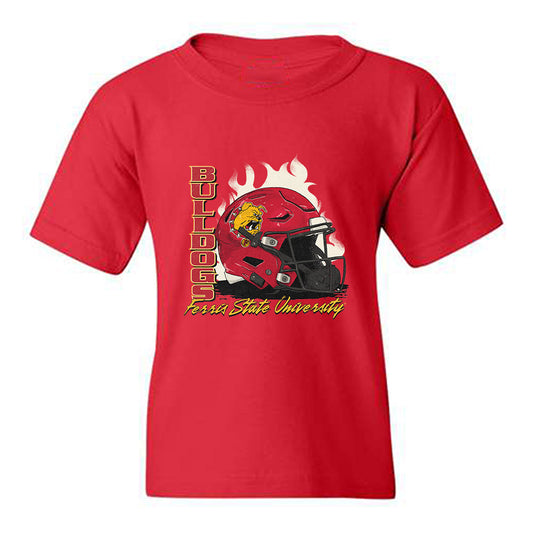 Ferris State - NCAA Football : Tae Boyd - Vintage Helmet Youth T-Shirt-0