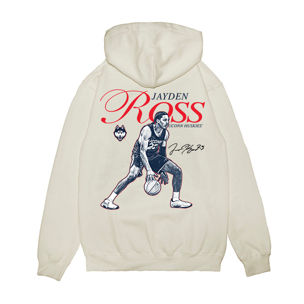 UConn - NCAA Men's Basketball : Jayden Ross - Legacy Premium Hooded Sweatshirt-1