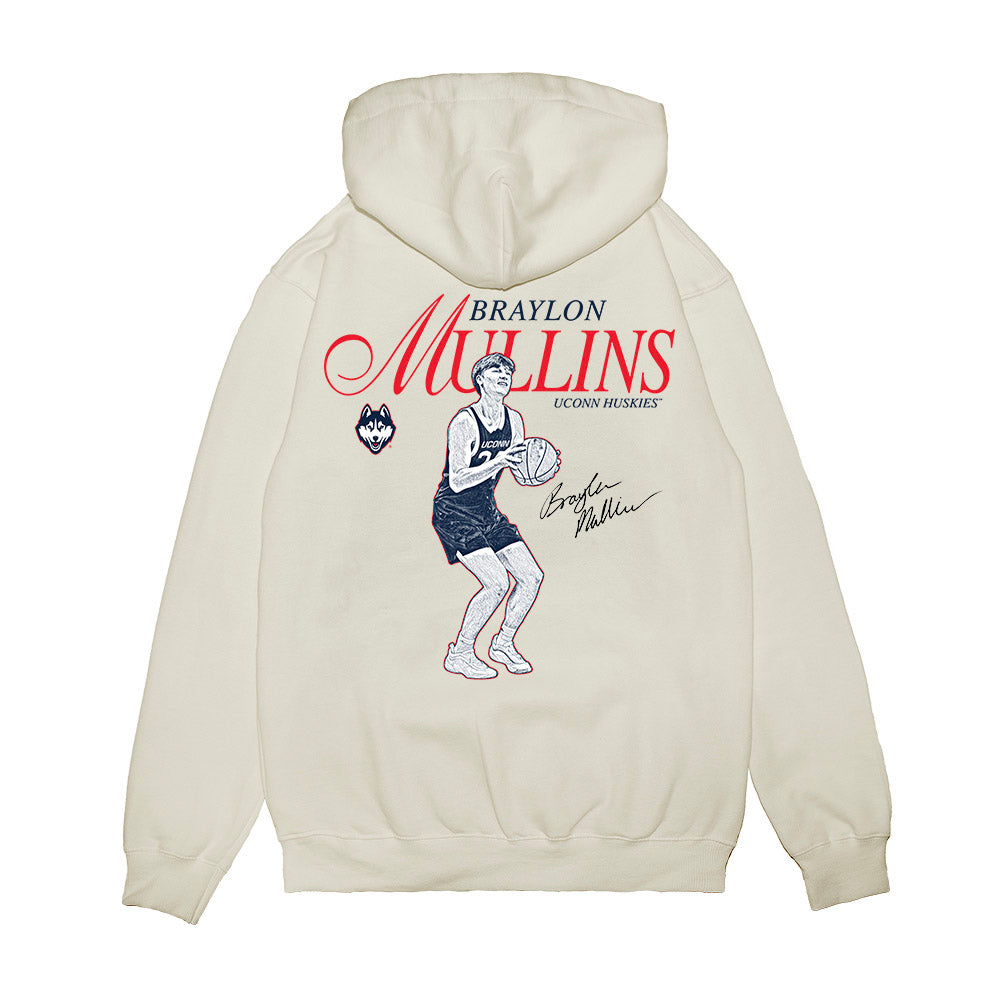 UConn - NCAA Men's Basketball : Braylon Mullins - Legacy Premium Hooded Sweatshirt-1