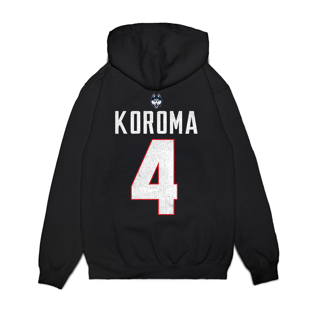 UConn - NCAA Men's Basketball : Dwayne Koroma - Game Face Premium Hooded Sweatshirt-1