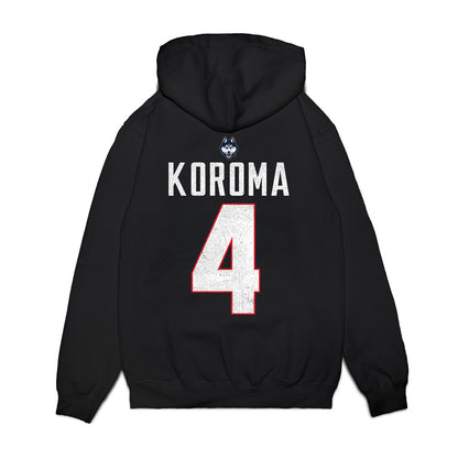 UConn - NCAA Men's Basketball : Dwayne Koroma - Game Face Premium Hooded Sweatshirt-1