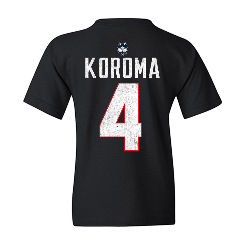 UConn - NCAA Men's Basketball : Dwayne Koroma - Game Face Youth T-Shirt-1