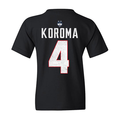 UConn - NCAA Men's Basketball : Dwayne Koroma - Game Face Youth T-Shirt-1