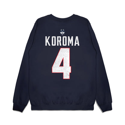 UConn - NCAA Men's Basketball : Dwayne Koroma - Game Face Premium Crewneck Sweatshirt-1