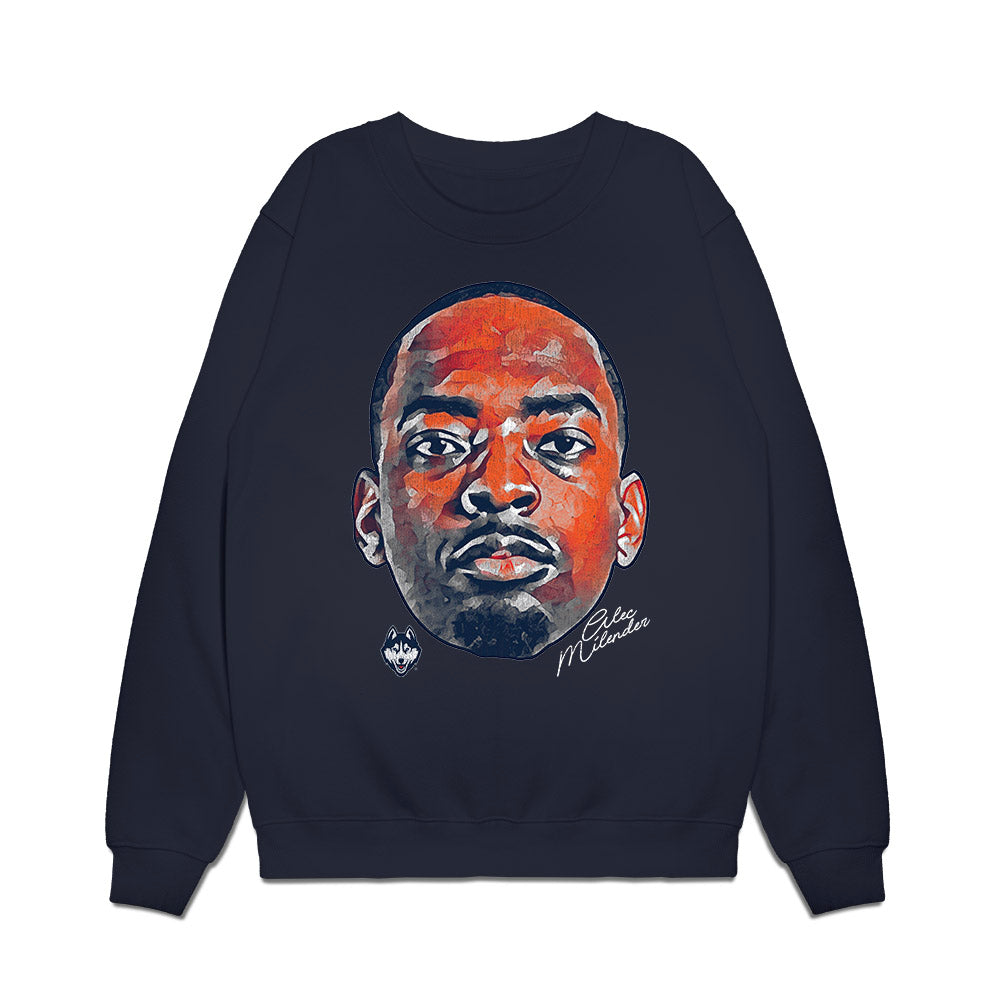 UConn - NCAA Men's Basketball : Alec Millender - Graphic Premium Crewneck Sweatshirt-0