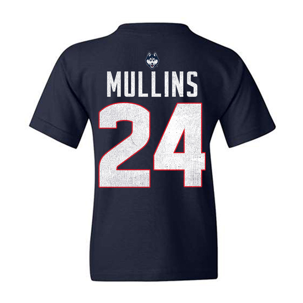 UConn - NCAA Men's Basketball : Braylon Mullins - Graphic Tee Youth T-Shirt-1