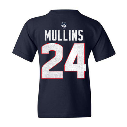 UConn - NCAA Men's Basketball : Braylon Mullins - Graphic Tee Youth T-Shirt-1