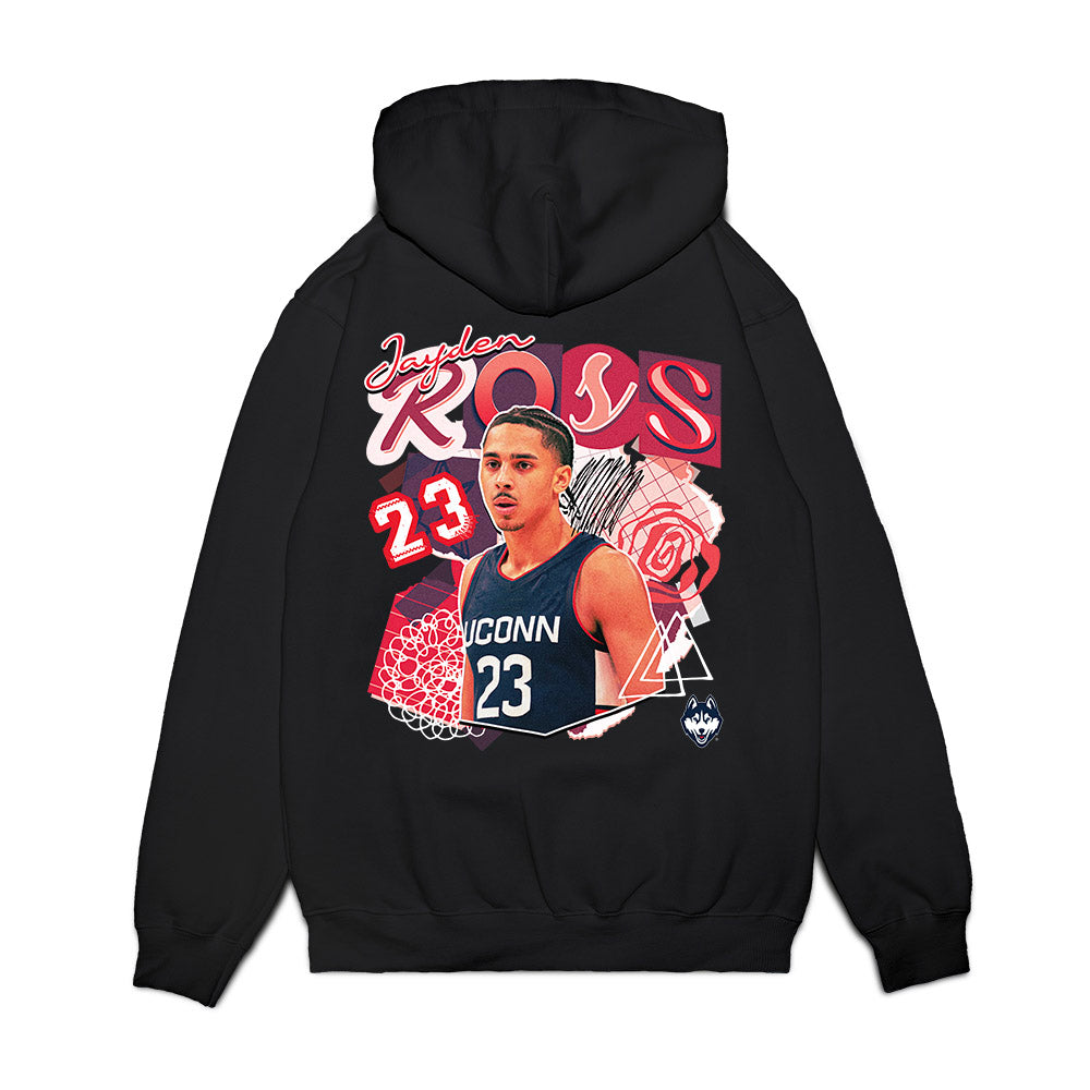 UConn - NCAA Men's Basketball : Jayden Ross - Graphic Premium Hooded Sweatshirt-1