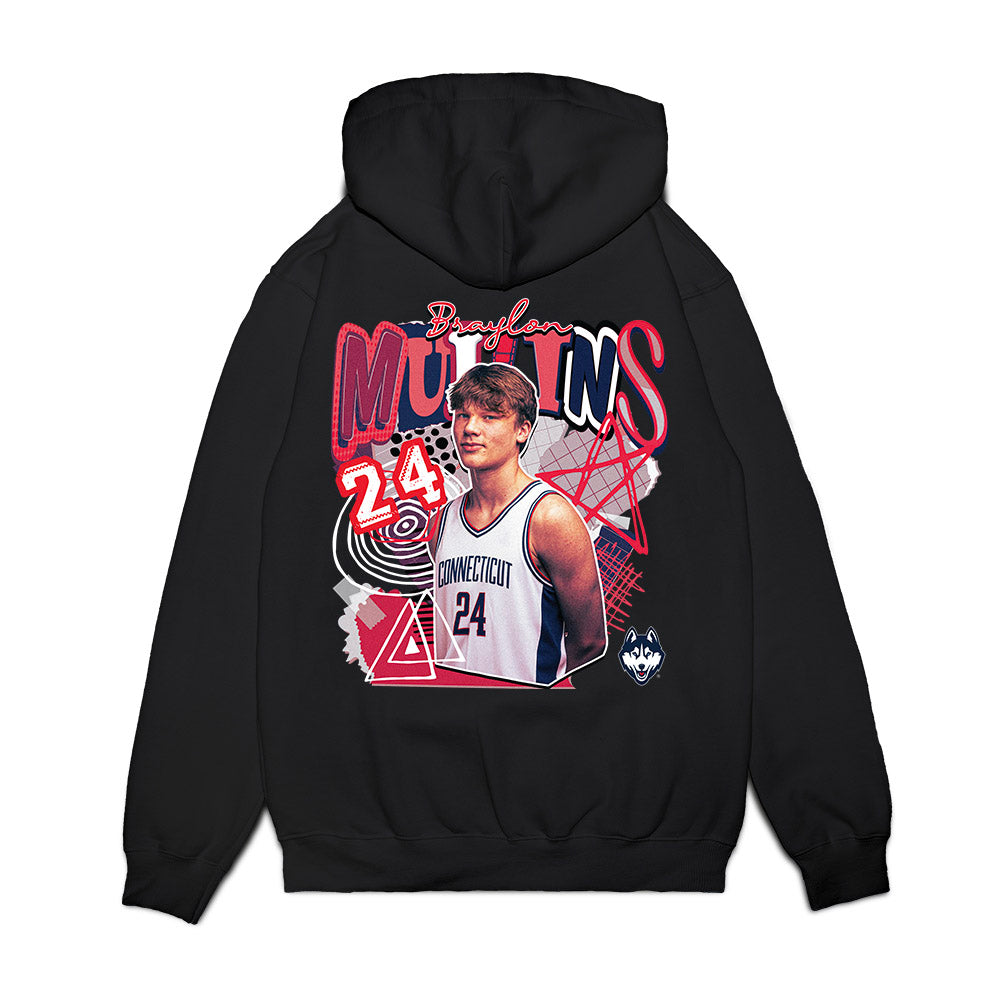 UConn - NCAA Men's Basketball : Braylon Mullins - Collage Premium Hooded Sweatshirt-1