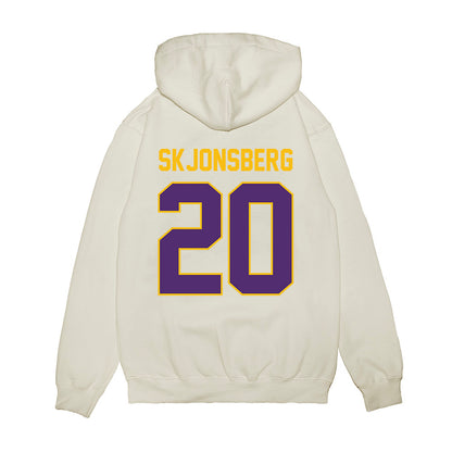 Minn. St. - NCAA Football : Spencer Skjonsberg - Vintage Helmet Premium Hooded Sweatshirt-1