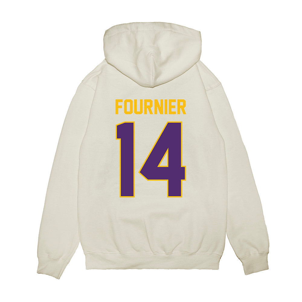 Minn. St. - NCAA Football : Connor Fournier - Vintage Helmet Premium Hooded Sweatshirt-1