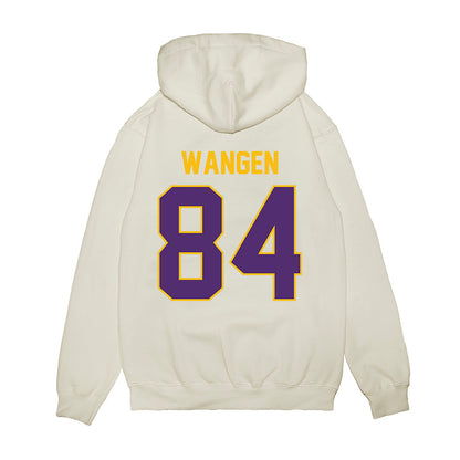 Minn. St. - NCAA Football : Parker Wangen - Vintage Helmet Premium Hooded Sweatshirt-1