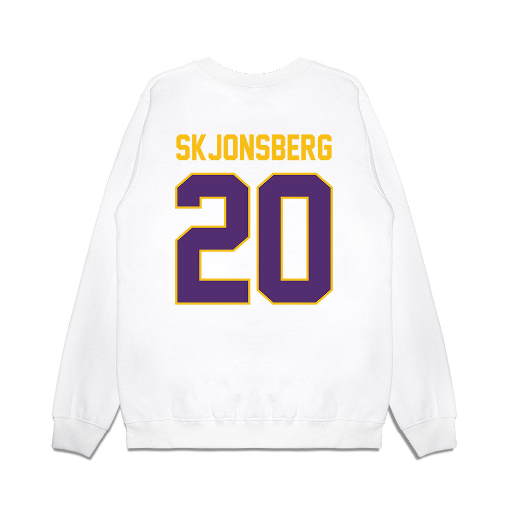 Minn. St. - NCAA Football : Spencer Skjonsberg - Vintage Helmet Premium Crewneck Sweatshirt-1