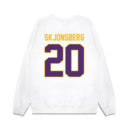Minn. St. - NCAA Football : Spencer Skjonsberg - Vintage Helmet Premium Crewneck Sweatshirt-1
