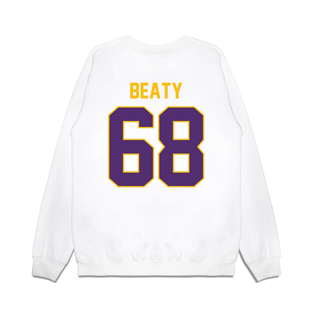 Minn. St. - NCAA Football : Logan Beaty - Vintage Helmet Premium Crewneck Sweatshirt-1