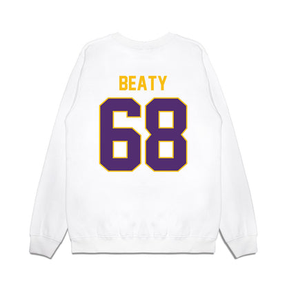 Minn. St. - NCAA Football : Logan Beaty - Vintage Helmet Premium Crewneck Sweatshirt-1