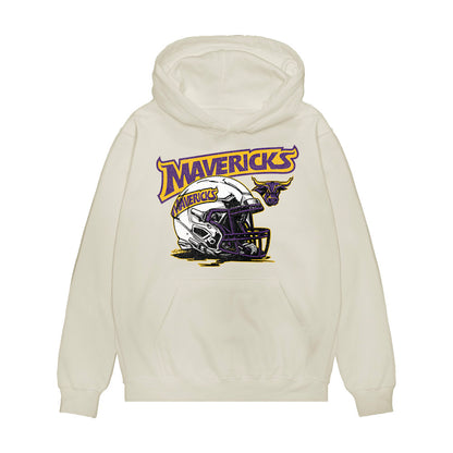 Minn. St. - NCAA Football : Parker Wangen - Vintage Helmet Premium Hooded Sweatshirt-0