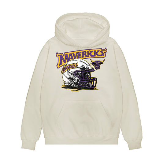 Minn. St. - NCAA Football : Tate Eccles - Vintage Helmet Premium Hooded Sweatshirt-0