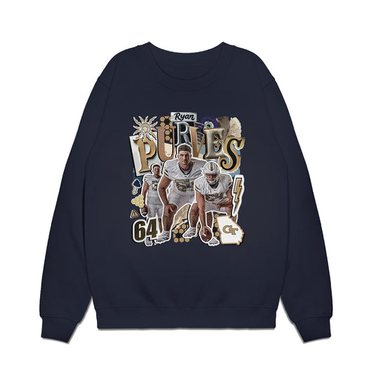 Georgia Tech - NCAA Football : Ryan Purves - Collage Premium Crewneck Sweatshirt-0