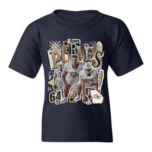 Georgia Tech - NCAA Football : Ryan Purves - Collage Youth T-Shirt-0