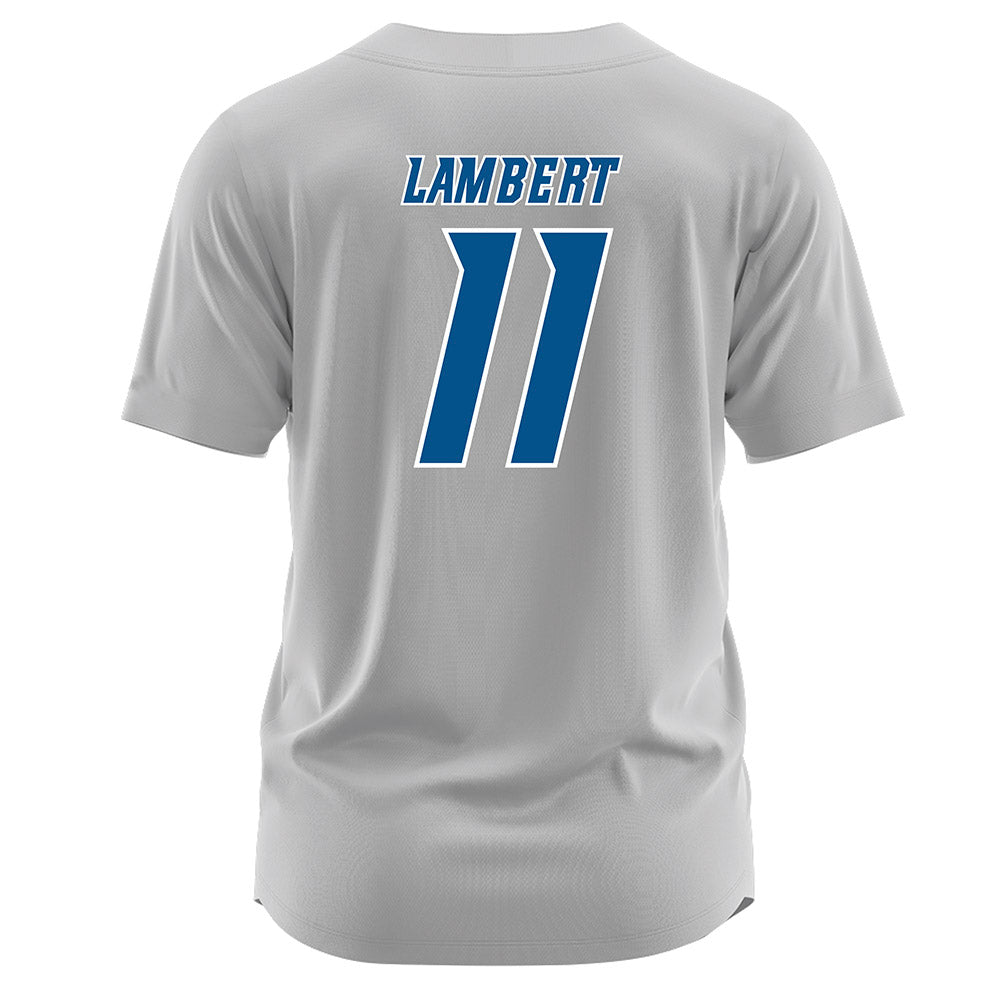 Delaware - NCAA Baseball : Luke Lambert - Grey Jersey-1