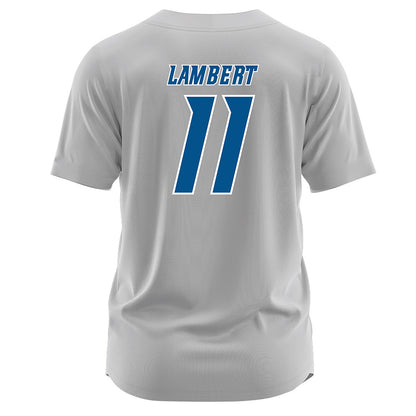 Delaware - NCAA Baseball : Luke Lambert - Grey Jersey-1