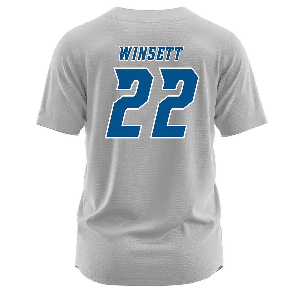 Delaware - NCAA Baseball : Sam Winsett - Grey Jersey-1