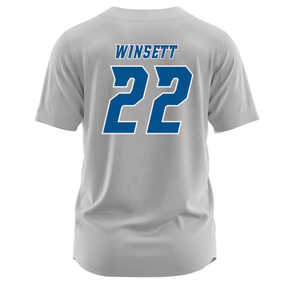 Delaware - NCAA Baseball : Sam Winsett - Grey Jersey-1
