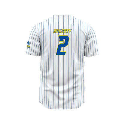 Delaware - NCAA Baseball : Connor Doherty - White Pinstripe Jersey-1