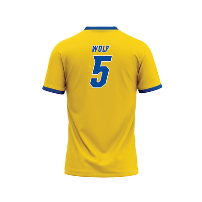 Delaware - NCAA Baseball : Jeremy Wolf - Yellow Baseball Jersey-1