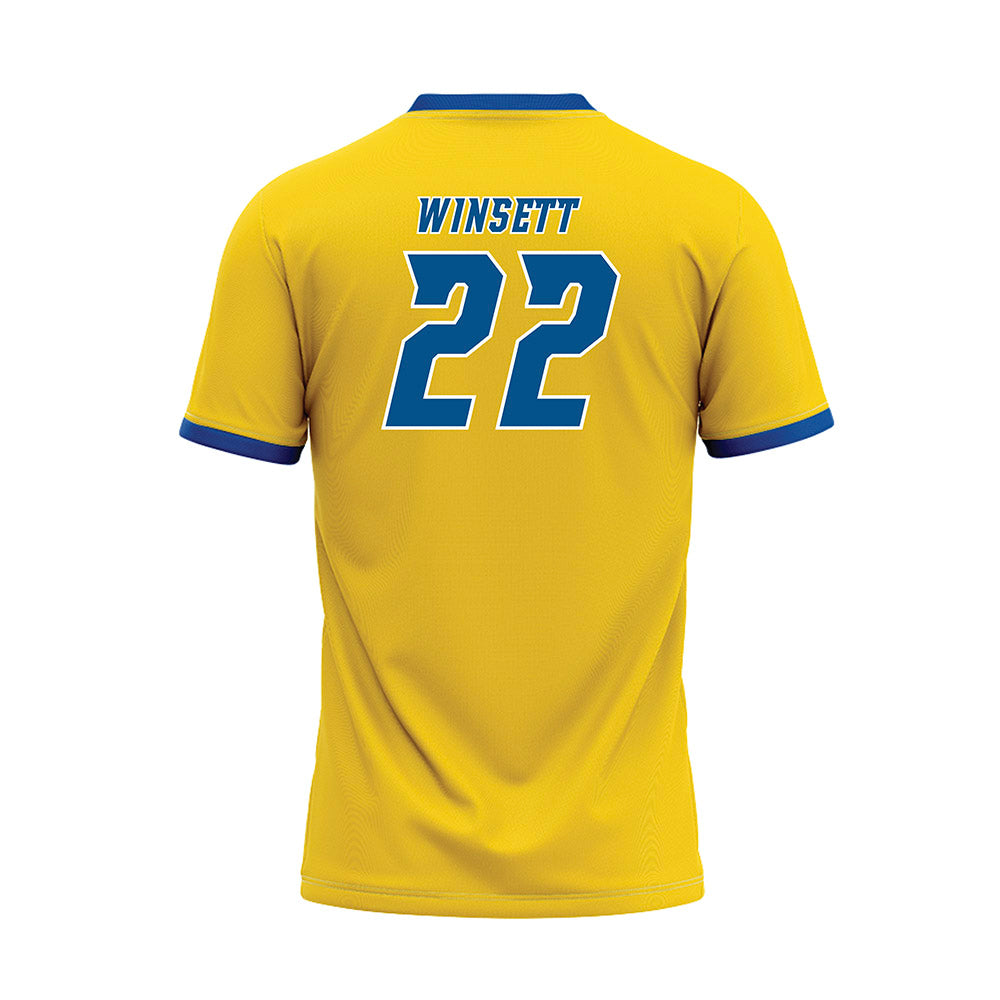 Delaware - NCAA Baseball : Sam Winsett - Yellow Baseball Jersey-1